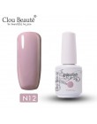 Clou Beaute 15ml żelowy lakier do paznokci uv 244 kolorów lakier Glitter podkład top coat lakier do paznokci vernis semi permana