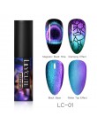 LILYCUTE 5ML 9D kameleon świecący kot oko Soak Off magnetyczny żel uv do dekoracji paznokci polski lakier nail Art baza Top