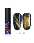 LILYCUTE 5ML 9D kameleon świecący kot oko Soak Off magnetyczny żel uv do dekoracji paznokci polski lakier nail Art baza Top