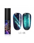 LILYCUTE 5ML 9D kameleon świecący kot oko Soak Off magnetyczny żel uv do dekoracji paznokci polski lakier nail Art baza Top