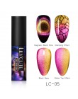 LILYCUTE 5ML 9D kameleon świecący kot oko Soak Off magnetyczny żel uv do dekoracji paznokci polski lakier nail Art baza Top