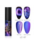 LILYCUTE 5ML 9D kameleon świecący kot oko Soak Off magnetyczny żel uv do dekoracji paznokci polski lakier nail Art baza Top