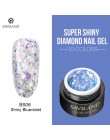 SAVILAND błyszczące diament żelowy lakier do paznokci Super Glitter 6ml różowe złoto holograficzny żele do paznokci lakier do sa