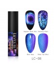 LILYCUTE 5ML 9D kameleon świecący kot oko Soak Off magnetyczny żel uv do dekoracji paznokci polski lakier nail Art baza Top