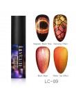 LILYCUTE 5ML 9D kameleon świecący kot oko Soak Off magnetyczny żel uv do dekoracji paznokci polski lakier nail Art baza Top