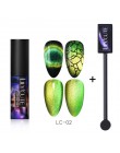 LILYCUTE 5ML 9D kameleon świecący kot oko Soak Off magnetyczny żel uv do dekoracji paznokci polski lakier nail Art baza Top