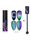 LILYCUTE 5ML 9D kameleon świecący kot oko Soak Off magnetyczny żel uv do dekoracji paznokci polski lakier nail Art baza Top