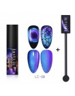 LILYCUTE 5ML 9D kameleon świecący kot oko Soak Off magnetyczny żel uv do dekoracji paznokci polski lakier nail Art baza Top