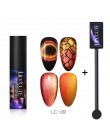 LILYCUTE 5ML 9D kameleon świecący kot oko Soak Off magnetyczny żel uv do dekoracji paznokci polski lakier nail Art baza Top