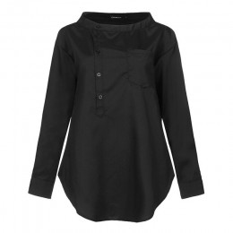 Bluzka w rozmiarze plus size tunika kobiety asymetryczny brzeg bluzki 2020 Celmia dorywczo luźne koszula z guzikami jesień z dłu