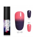 LILYCUTE 5ml temperatura zmiana koloru żel do paznokci termiczny żelowy lakier do paznokci Soak Off UV długotrwały lakier do paz