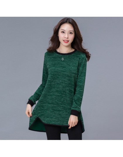 Damskie bluzki tuniki 2020 koreańskie modne ubranie biurowe bawełniana bluzka Plus rozmiar 4XL damskie długie topy z długim ręka
