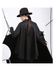 [EAM] kobiety podwójna warstwa Hem bawełna duży rozmiar bluzka nowy stojak CollarLong rękawem luźna koszula moda wiosna jesień 2