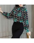 Modna damska bluzka 2019 wiosenna, Retro styl stand-up kobiece z długim rękawem dzikie biuro kobiety bluzka top 2376 50