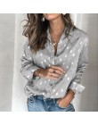 Sexy Off Shoulder kwiatowy wzór w cętki bluzka koszule damskie jesień latarnia z długim rękawem topy wiosna Halter bez pleców bl