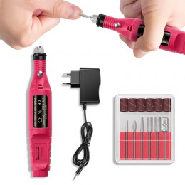 1 zestaw Power profesjonalne elektryczne urządzenie do manicure'u Pen Pedicure pilnik do paznokci narzędzia do paznokci 6 bitów 