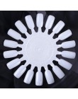 Karta kolorów sztuczne tipsy Fan przezroczysty biały fałszywe tipsy Nail Art Practice Display Design Tools