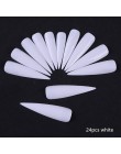 Karta kolorów sztuczne tipsy Fan przezroczysty biały fałszywe tipsy Nail Art Practice Display Design Tools