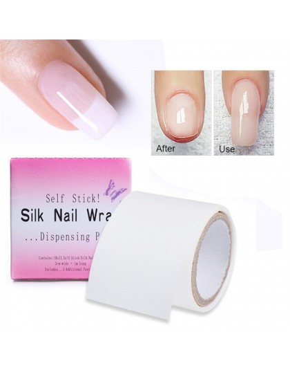3*100cm przedłużenie z włókna szklanego forma do paznokci końcówka akrylowa włókno szklane nail Art wzmocnienie Silk White samop