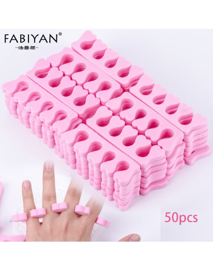 50 sztuk/paczka różowy Nail Art palce separatory palce stóp gąbka miękkim żelem UV narzędzia polski Manicure Pedicure