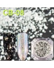 1 sztuk płatki aluminiowe cekiny brokat do paznokci nieregularne lustro Chrome Pigment Paillette folia Manicure paznokci dekorac
