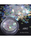 1 box holograficzny Glitter Mix gwiazda okrągłe płatki serca syrenka lustro nieregularne błyskotka cekiny 3D dekoracja paznokci 