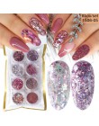 8 Box Mix Glitter Nail Art Powder płatki zestaw holograficzne cekiny do Manicure polerowanie ozdoby do paznokci lśniące porady L