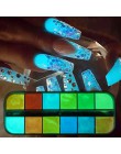 12 kolorów/zestaw fluorescencyjny brokat do paznokci Light Luminous najdrobniejszy świecący Pigment neonowy fosforyzujący w ciem