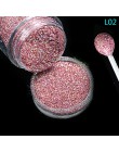 1 butelka lśniący pył Nail Art Glitter dekoracja proszek pigmentowy Chrome cekiny różowy Laser srebrny polski narzędzie do manic