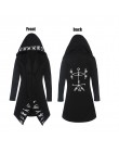 Rosetic Punk Gothic bluzy z kapturem na co dzień nowoczesne elegancki czarny Plus Size kobiety bluzy luźna, bawełniana z kapture