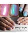 Pełne piękno 3 pudełka lustro w proszku zestaw paznokci chromowane artystyczne Pigment pył powłoki DIY brokat Manicure niebieski