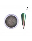 Chameleonic Mirror glitter Powder metaliczny efekt kolory Pigment Nail Art dekoracja kurzu czarna podstawa potrzebna