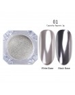 1 Box proszek do paznokci dający lustrzany efekt brokatowy pył metaliczny kolorowy brokat metalowy efekt N0ail Art lakier żelowy