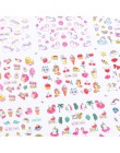 12 sztuk woda paznokci naklejki Flamingo kreskówka projekt woda naklejka suwaki okłady narzędzie Manicure dekoracja paznokci por