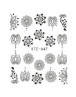 1 arkusze woda Transfer paznokci naklejki wzór proste czarne wzory DIY moda porady dla Nail Art Watermark Decor TRSTZ638-658