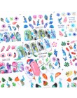 84 sztuk mieszane wzornictwo zestaw naklejek do paznokci biżuteria kwiat zwierząt geometria znak wodny naklejki tatuaż Nail Art 