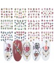 84 sztuk mieszane wzornictwo zestaw naklejek do paznokci biżuteria kwiat zwierząt geometria znak wodny naklejki tatuaż Nail Art 