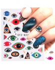 1pc Eye Series Transfer wody suwak do paznokci dekoracje artystyczne urocze naklejki Nail Manicure tatuaże folia naklejki CHSTZ8