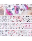 12 sztuk naklejka do paznokci suwaki Love Heart w litery Nail Art woda kalkomanie transferowe kwiaty Manicure tatuaże CHBN1489-1