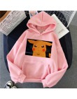 Śmieszne Pokemon Pikachu bluza z kapturem Pika bluza Kawaii odzież damska 90s Ullzang ubrania w stylu Harajuku swetry Cartoon mę