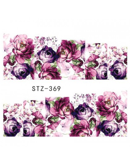 1 sztuk kalki wodne na paznokcie kwiat róża Purples wzory dla kobiet pełna pokrywa naklejki ozdobne naklejki letnie porady STZ36