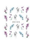 1 sztuk kalki wodne na paznokcie kwiat róża Purples wzory dla kobiet pełna pokrywa naklejki ozdobne naklejki letnie porady STZ36