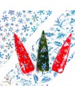 10pc Xmas holograficzne naklejki na paznokcie Snowflake Ornament naklejka do paznokci Christmas Bell samoprzylepne folie transfe