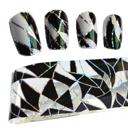 100cm x 4cm dekoracja do artystycznych paznokci tipsów klej folie transferowe naklejka do paznokci klej samoprzylepny naklejki b
