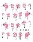 1 arkusze kwiat do zdobienia paznokci różowe kolory róża woda projekt tatuaże naklejka do paznokci naklejki do urody narzędzia d