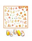 1 arkusz spadek żółte złote liście paznokci naklejki Nail Art jesień woda naklejki Marple liści okłady Nail Art DIY projekt deko