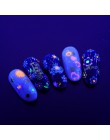24 sztuk fluorescencyjnych kolorach do paznokci naklejki motyl gwiazda kwiatowa dekoracja kreskówkowa naklejka 3D Transfer nakle