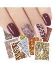 1 sztuk Leopard Nail naklejka artystyczna urok Sexy okłady zwierząt woda Transfer naklejka suwak DIY Manicure ozdobny element ak