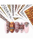 1 sztuk Leopard Nail naklejka artystyczna urok Sexy okłady zwierząt woda Transfer naklejka suwak DIY Manicure ozdobny element ak