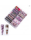 10 sztuk naklejki foliowe na paznokcie polskie naklejki Mix Rose Flower folia transferowa Nails naklejka suwaki na zdobienie paz